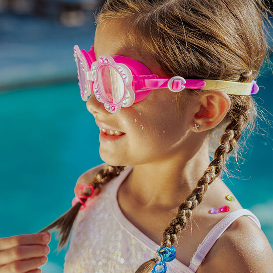 Purple Petunia Petals Girl Kids' Swim Goggles