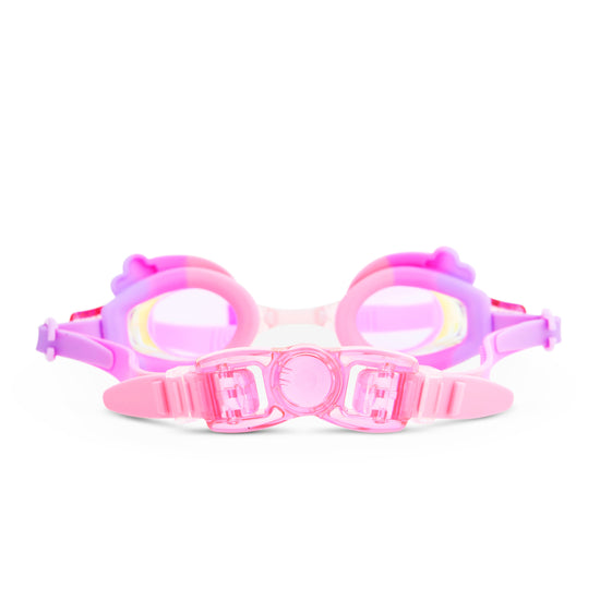 Floating Fuchsia Rainbow Girl Kids' Swim Goggles
