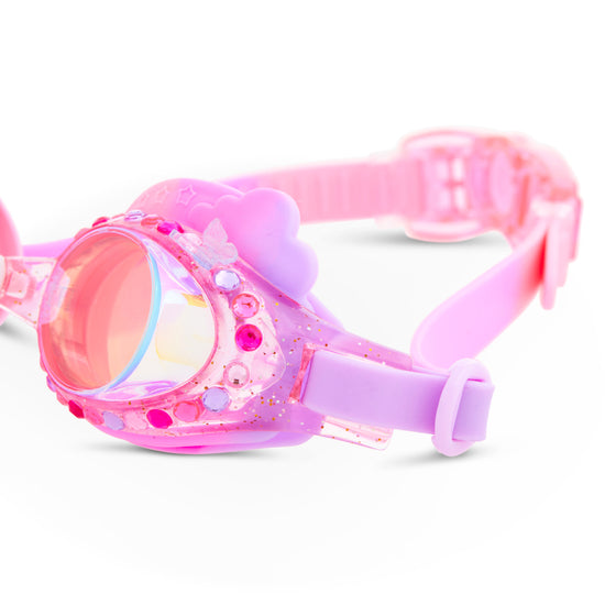 Floating Fuchsia Rainbow Girl Kids' Swim Goggles