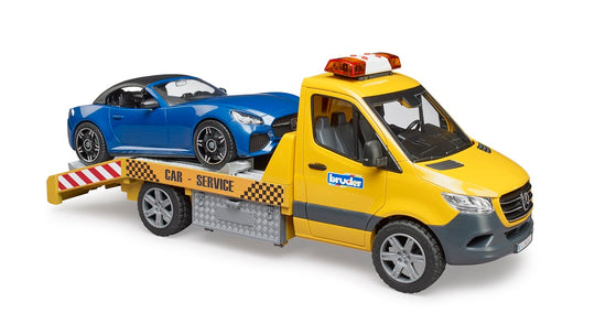 02675 MB Sprinter Tow Truck w/ Bruder Roaster, Light & Sound Module