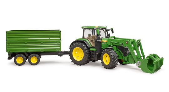 09828 John Deere 7R 350 w/ Front Loader and Tipping Trailer