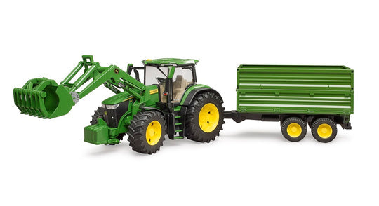 09828 John Deere 7R 350 w/ Front Loader and Tipping Trailer