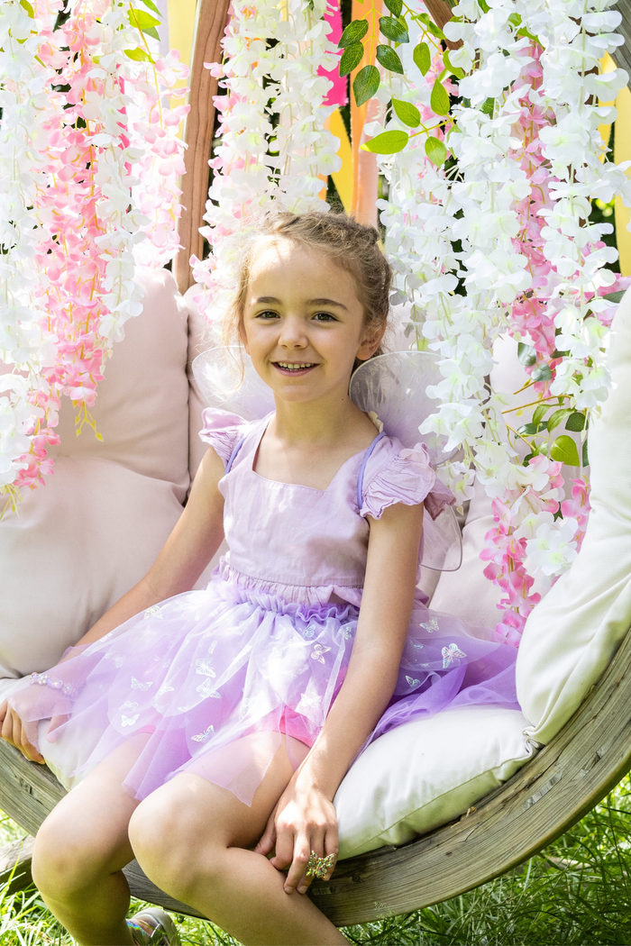 Flutter Butterfly Skirt & Wings Lilac Size 4-6