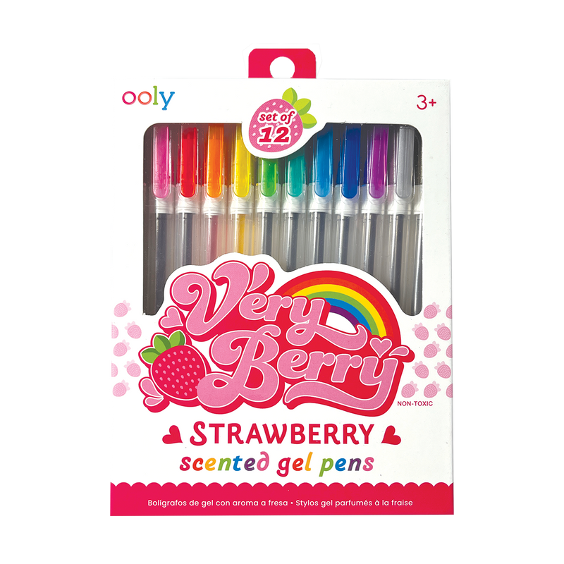 Very Berry Strawberry Scented Gel Pens - Set of 12
