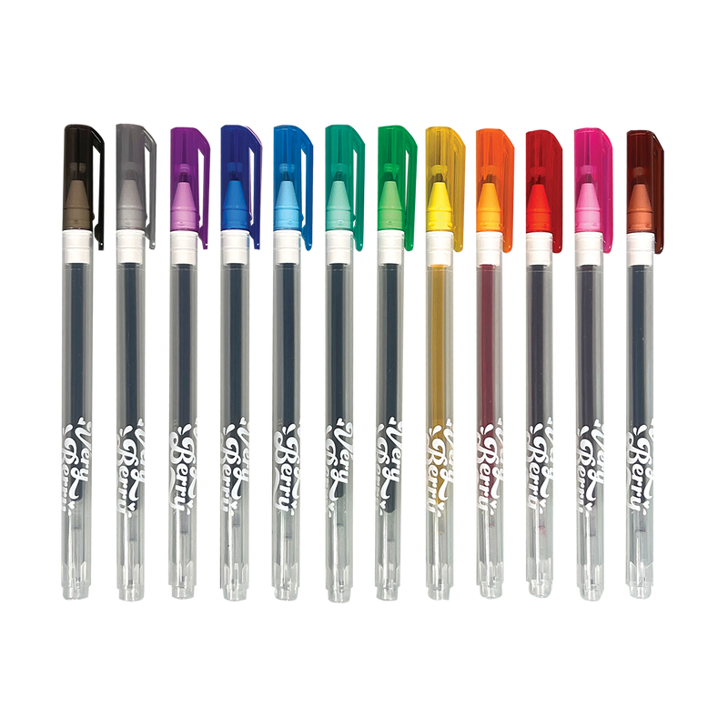 Very Berry Strawberry Scented Gel Pens - Set of 12
