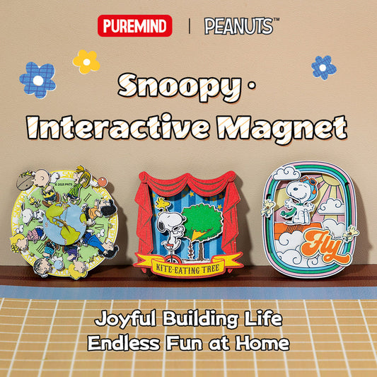 Snoopy Magnet· Around the World·3D Wooden Puzzles