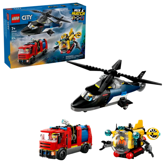 60462 Helicopter, Fire Truck & Submarine Remix