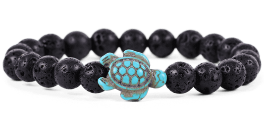 The Journey Bracelet Sea Turtle - Lava Stone