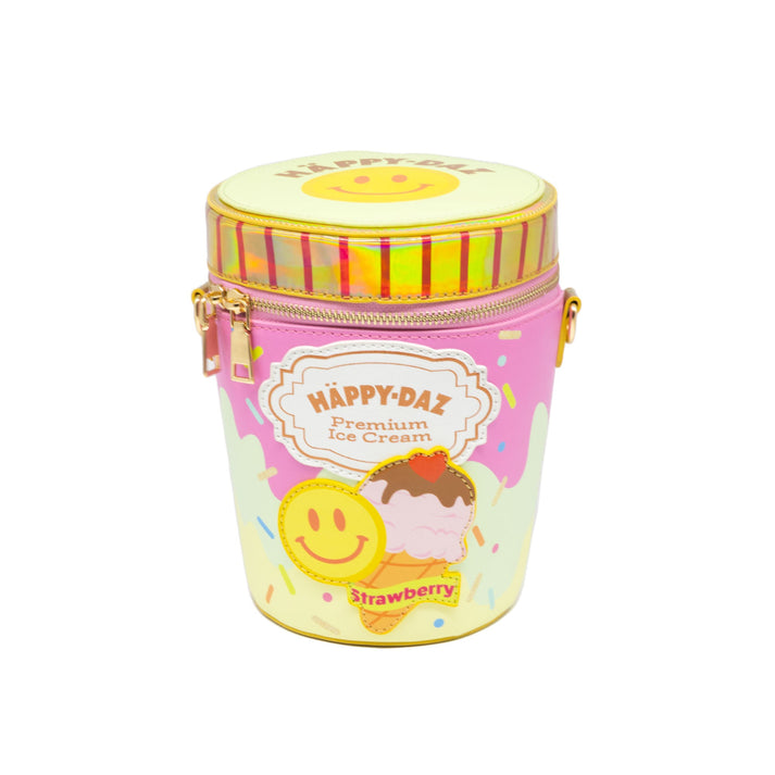 Happy Daz Ice Cream Tub Handbag - Strawberry