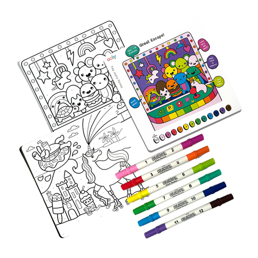 Colortopia Color By Number Paint Marker Kit - Unicorn Funland