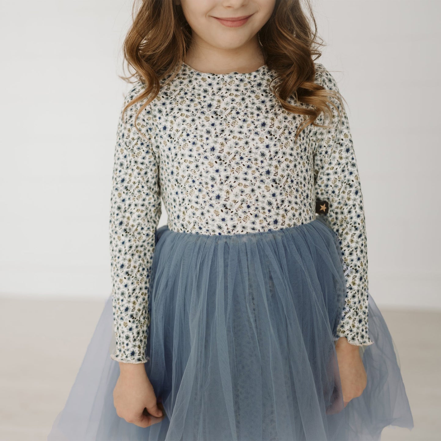 VINTAGE FLOWER TUTU DRESS Blue