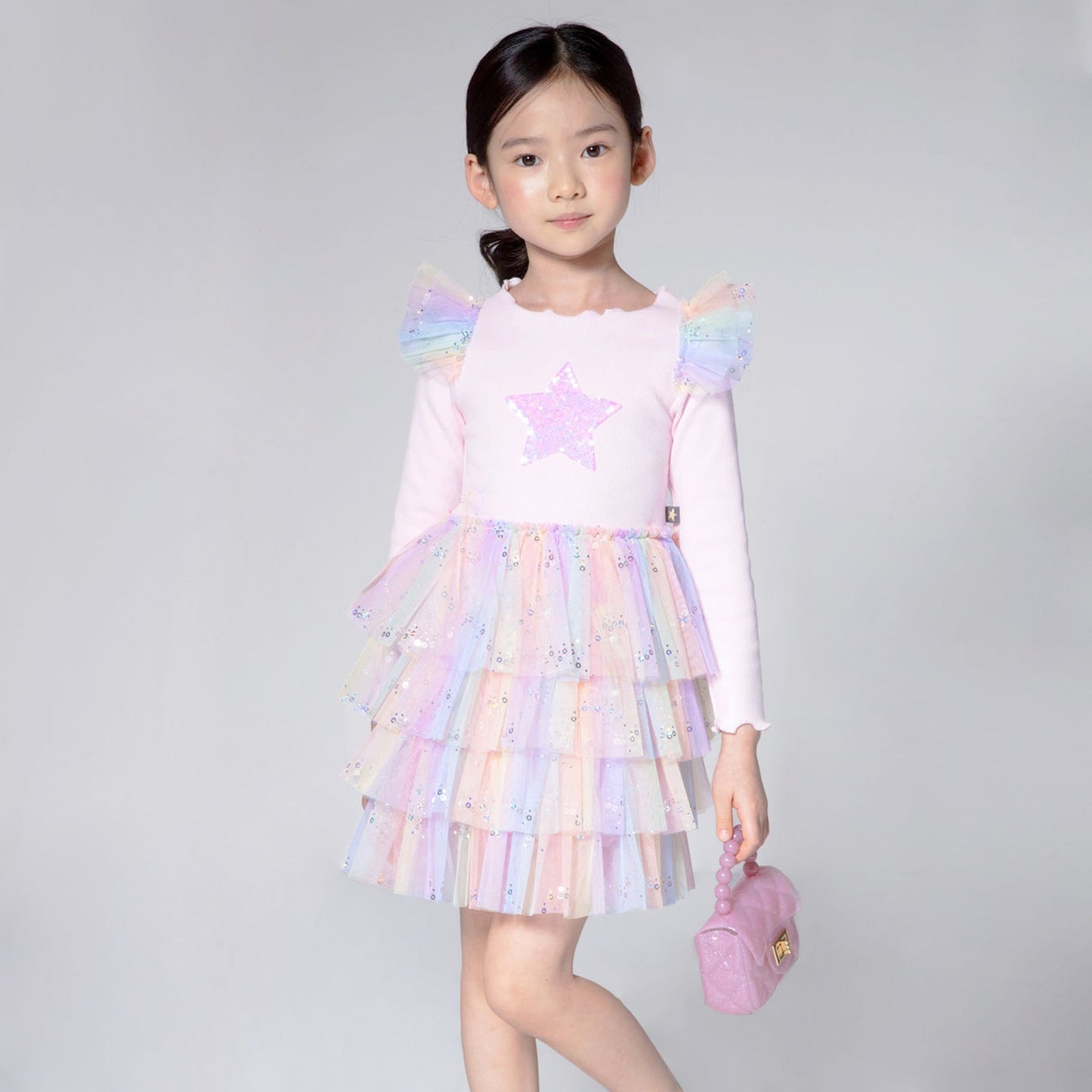 FRILL LAYERED TUTU DRESS Pink Multi 2