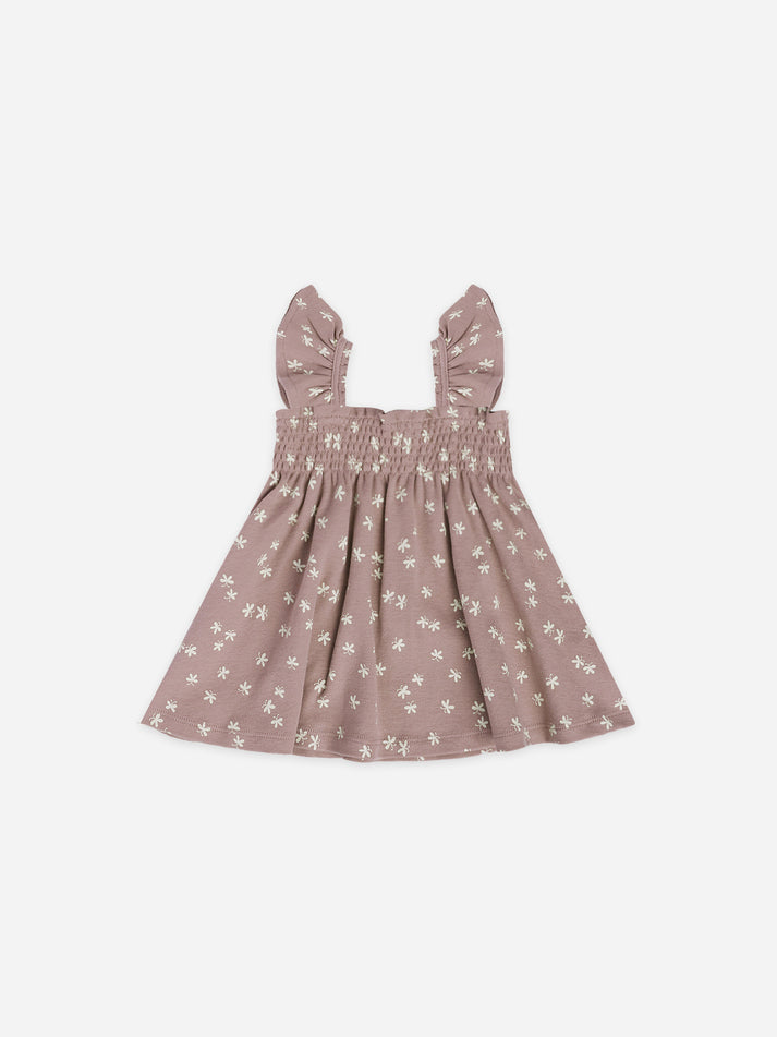 Smocked Jersey Dress | Butterflies