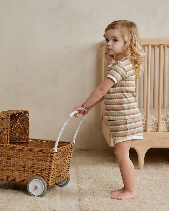 Ribbed Shortie Set | Summer Stripe