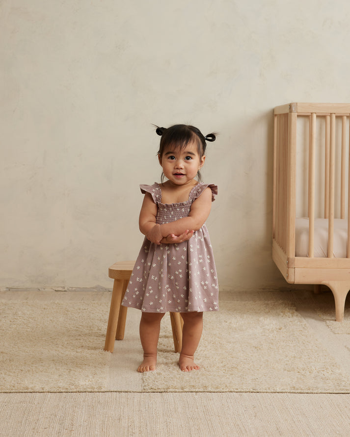 Smocked Jersey Dress | Butterflies