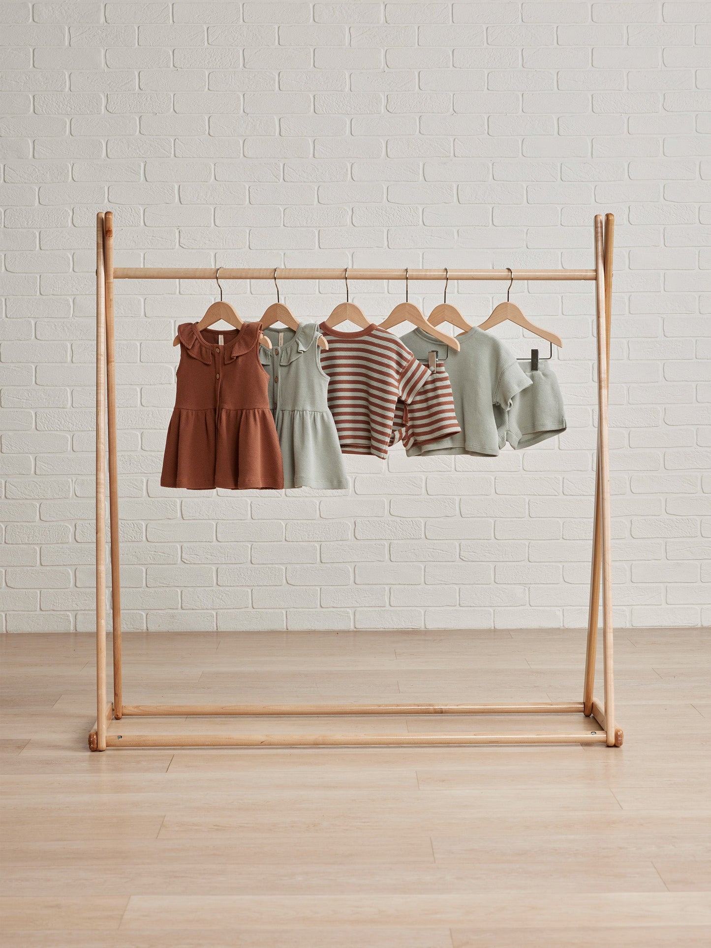 Waffle Short Set | Sienna, Sky Stripe