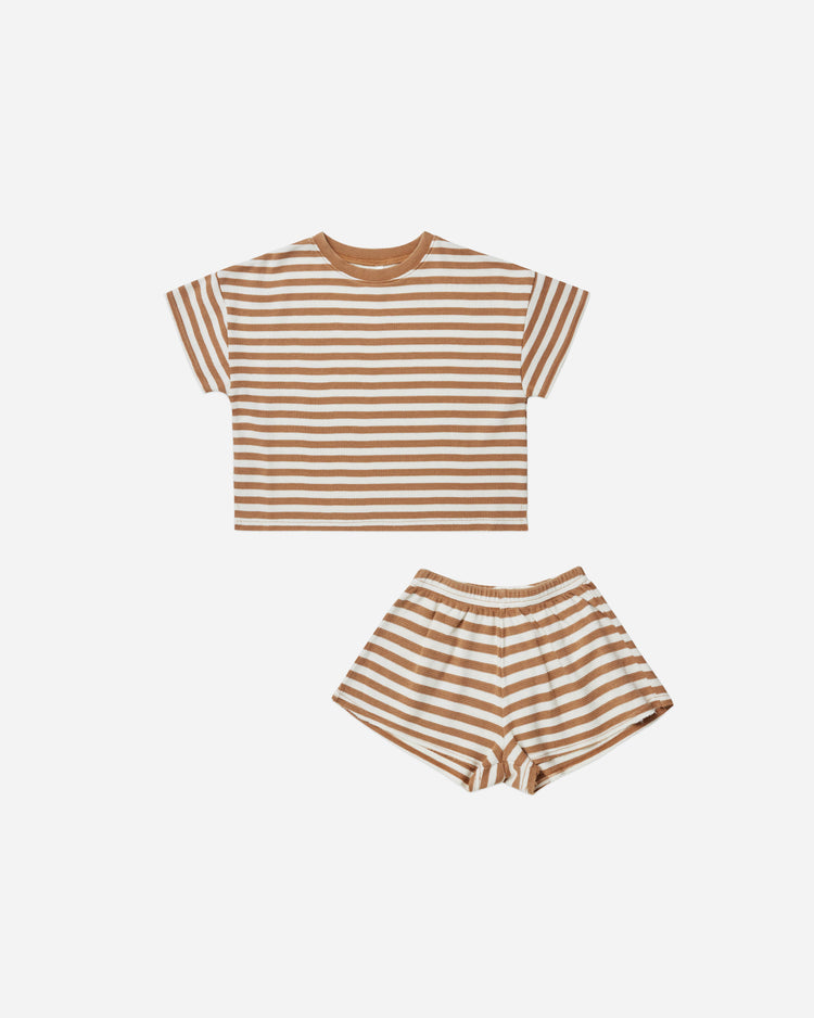 Summer Waffle Set || Camel Stripe