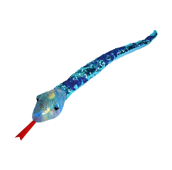 Snake-Sequin Teal Purple 54''