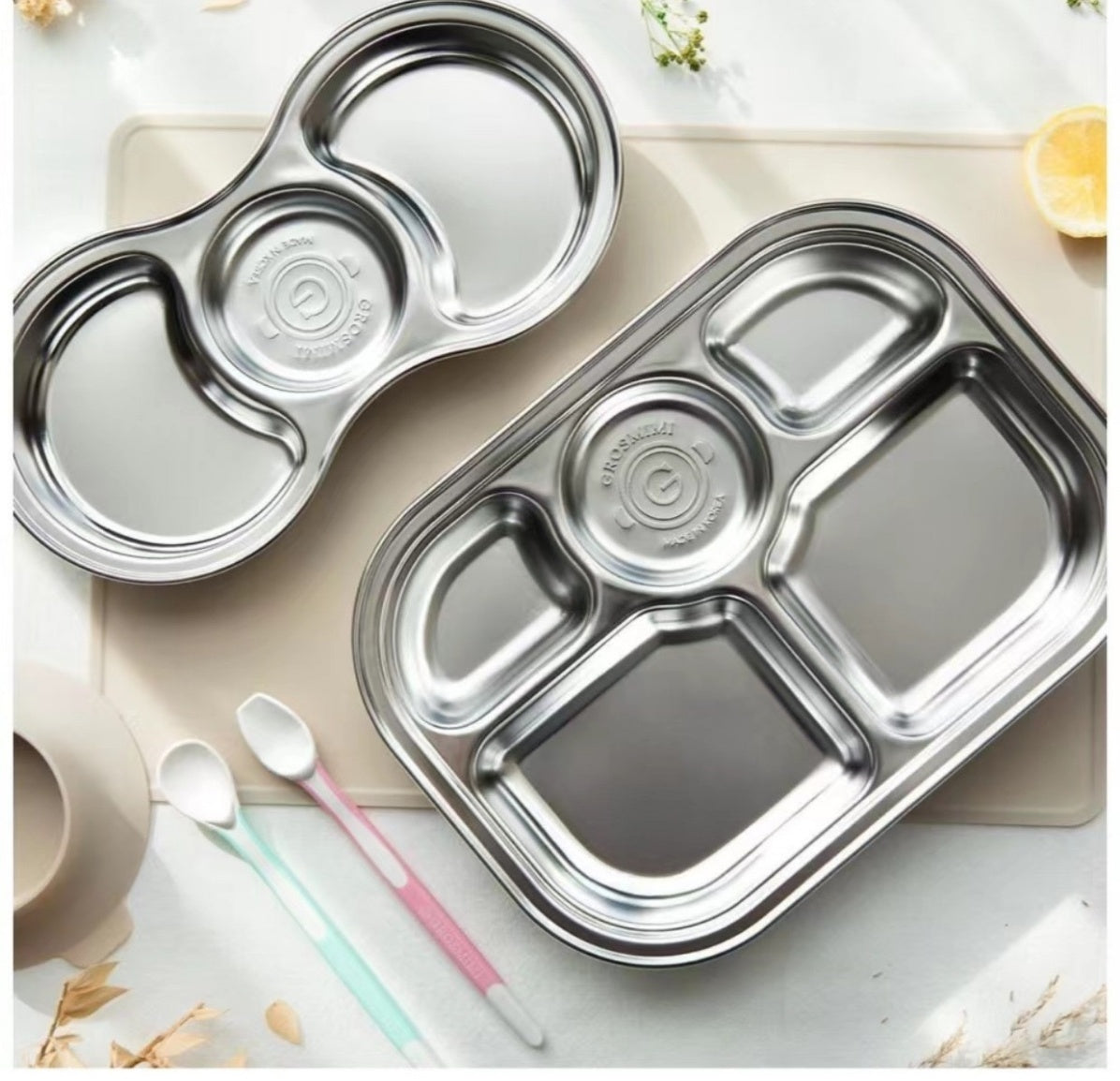 Grosmimi Stainless Steel Plate WITHOUT Suction