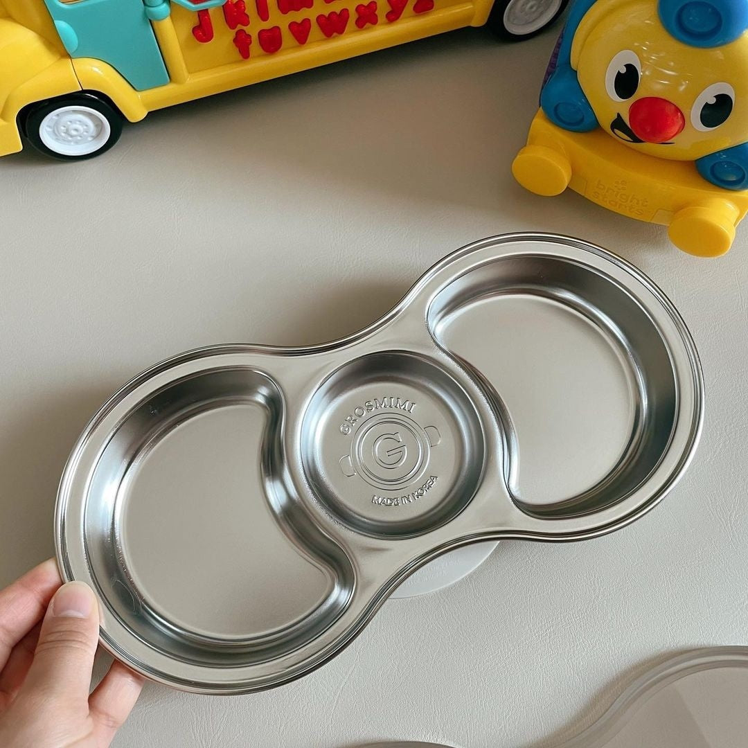 Grosmimi Stainless Steel Plate with Suction