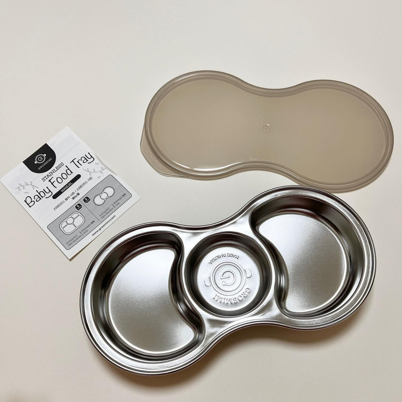 Grosmimi Stainless Steel Plate with Suction