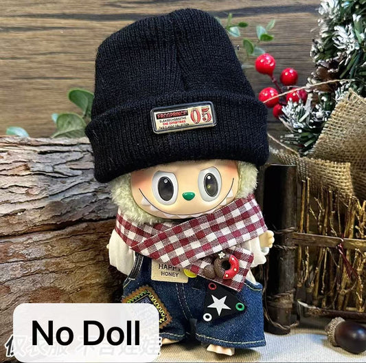 LabubuWinterBlack Clothing Outfit (Without Doll)