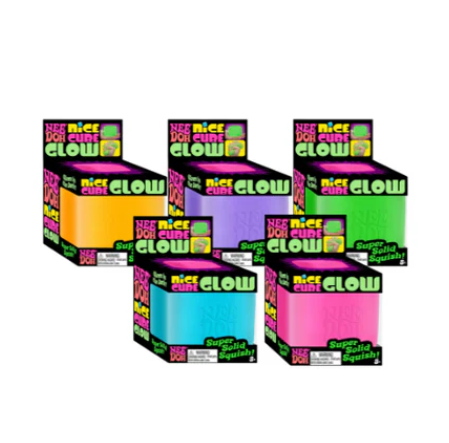 NeeDoh Nice Cube GLOW BLUE - Assorted Colors