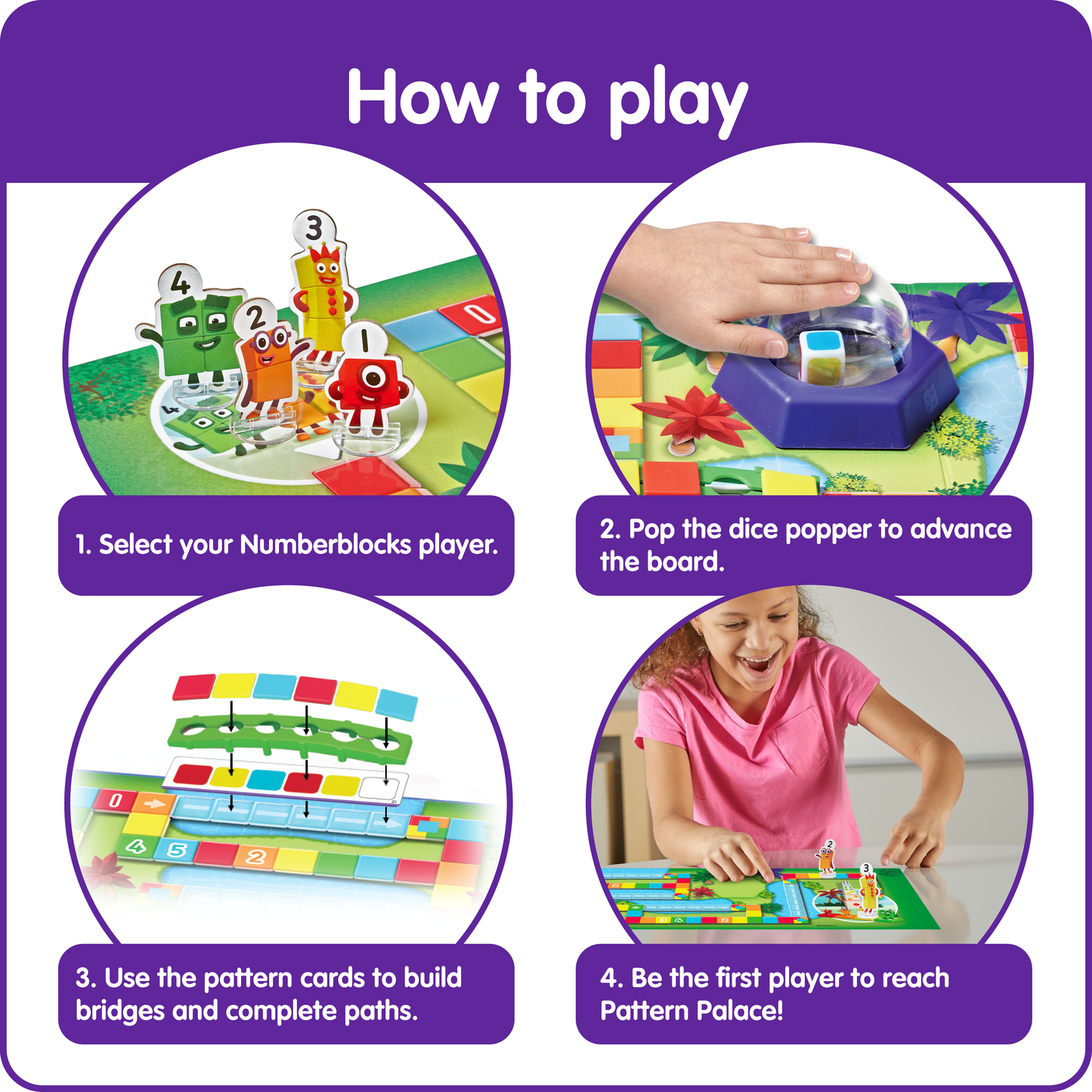 Numberblocks Race to Pattern Palace Board Game