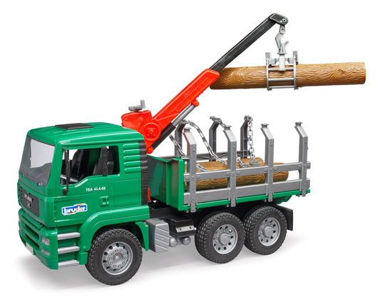 02769 MAN Timber Truck w/ Loading Crane and 3 Trunks