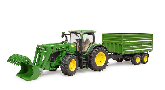 09828 John Deere 7R 350 w/ Front Loader and Tipping Trailer