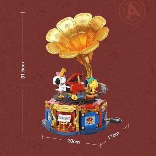 Peanuts Snoopy Phonograph Building Block Set