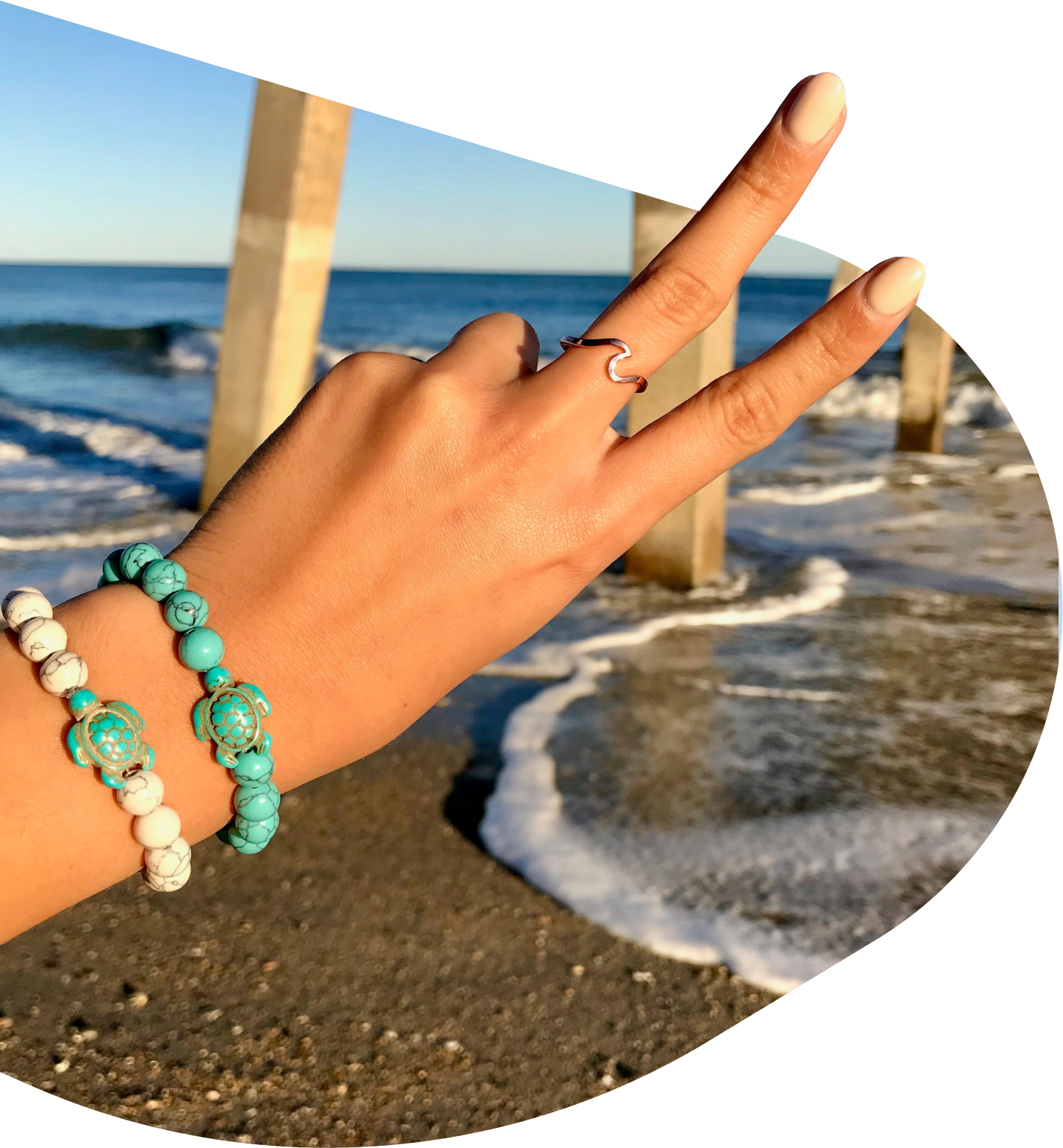 The Journey Bracelet Sea Turtle - Sky Stone