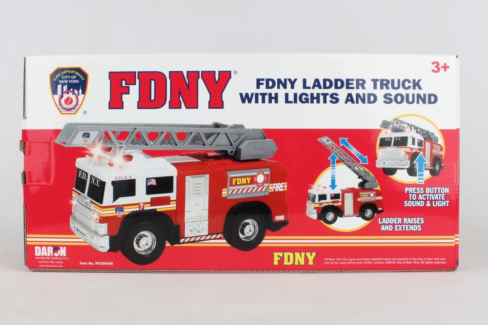 FDNY FIRE LADDER TRUCK W/LIGHTS & SOUND
