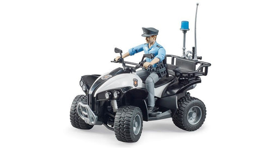Bruder 63011 Police Quad w/ Light Skin Policeman and Accessories