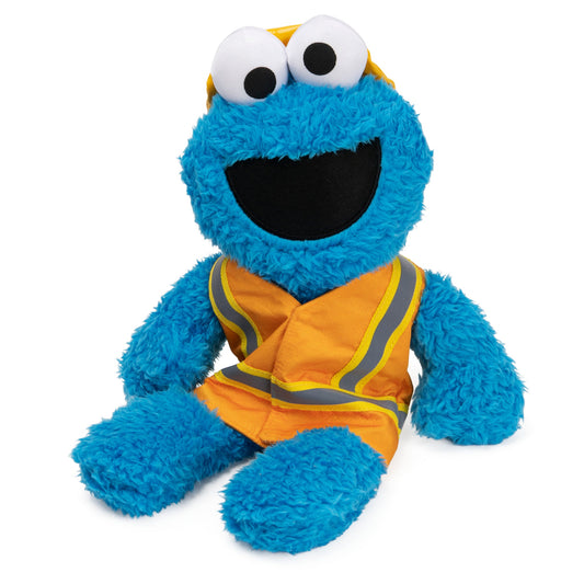 CONSTRUCTION WORKER COOKIE MONSTER, 13 IN