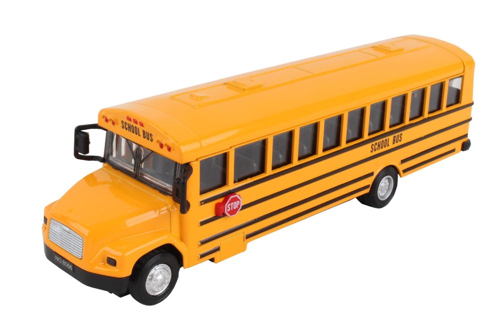 ROAD MARKS PULLBACK SCHOOL BUS 7.5 INCH PULLBACK