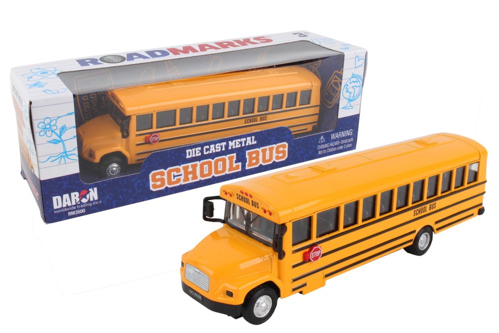 ROAD MARKS PULLBACK SCHOOL BUS 7.5 INCH PULLBACK