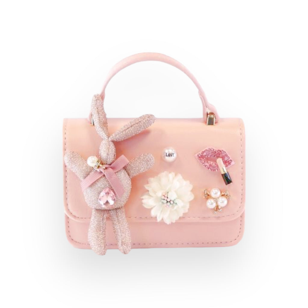 Bunny Applique Purse - Pink