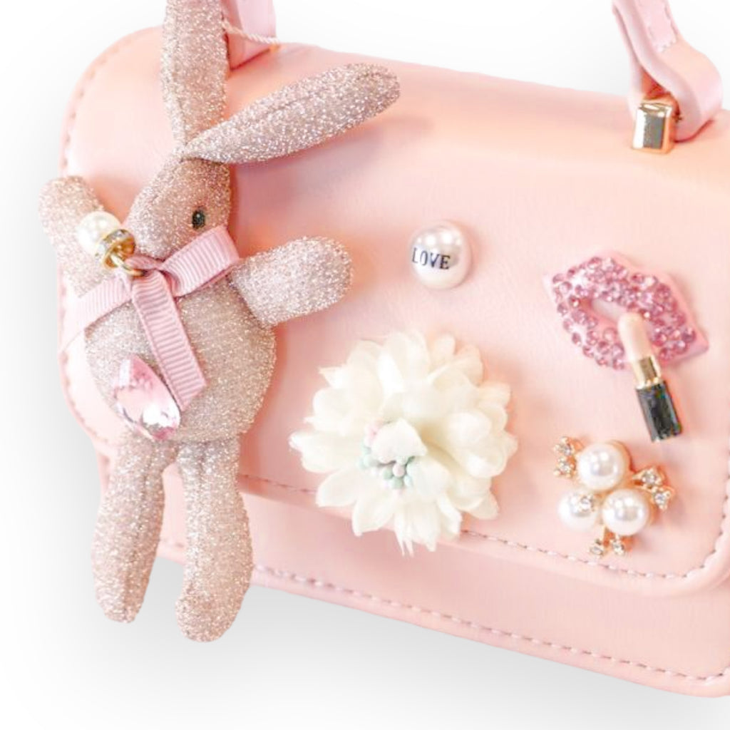 Bunny Applique Purse - Pink