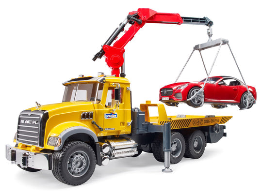 Bruder 02829 MACK Granite Tow-Truck w/ Bruder Roadster *NEW*