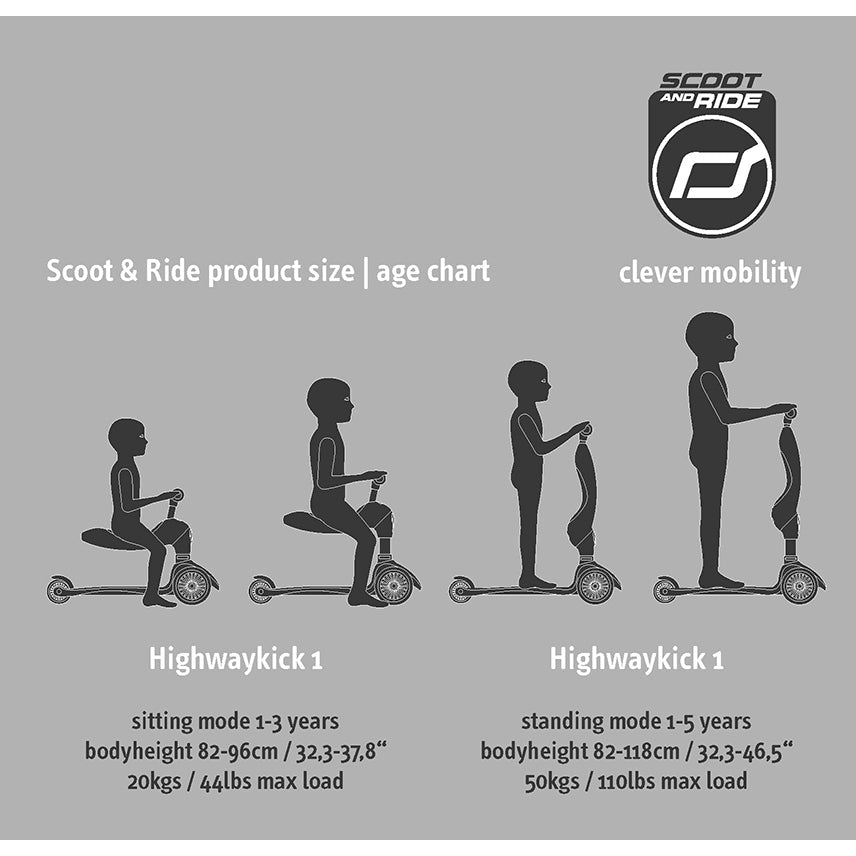 Highwaykick 1 Convertible Scooter Rose