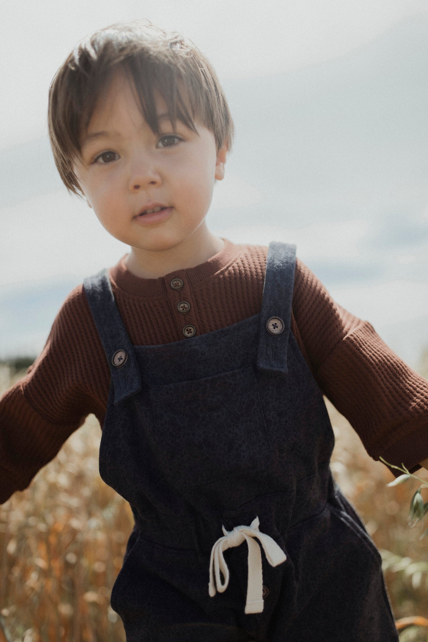 Organic Cotton Waffle Andy Top - Cherry