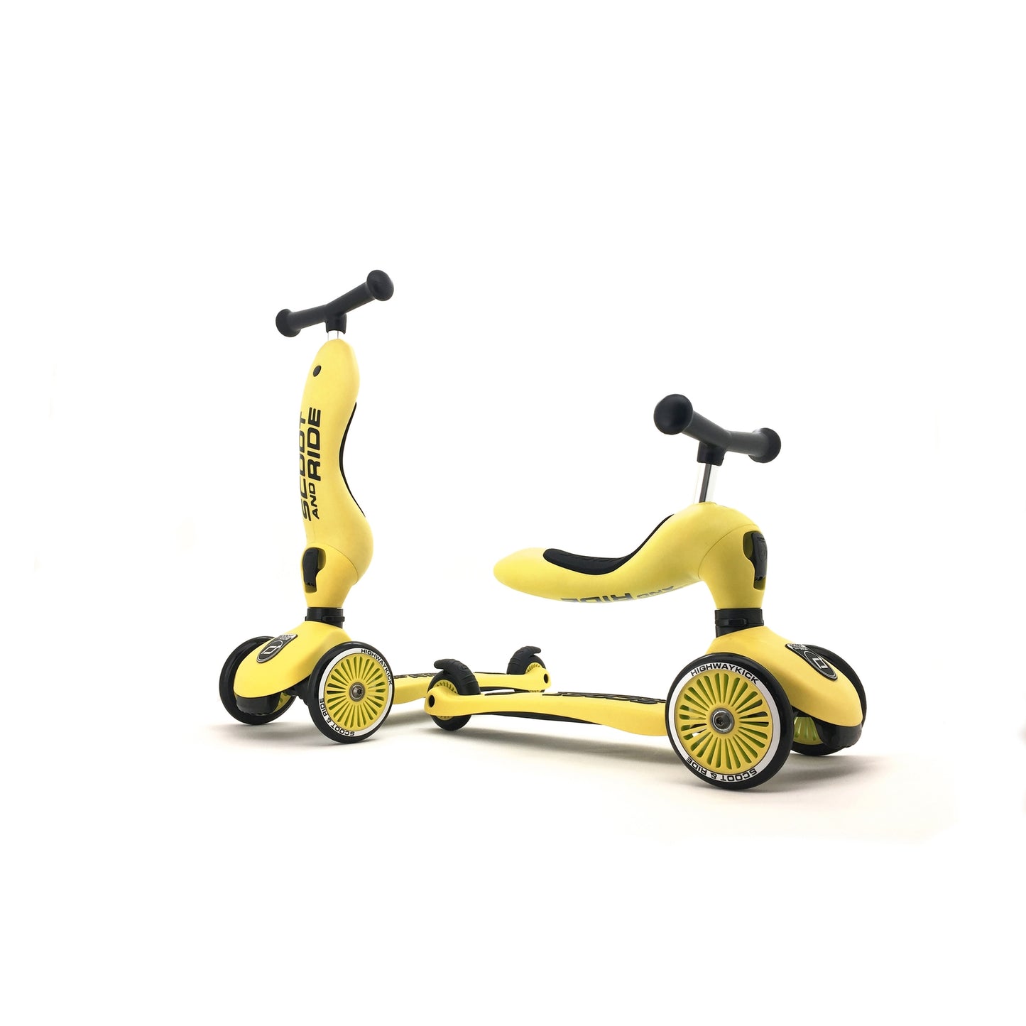 Highwaykick 1 Convertible Scooter Lemon