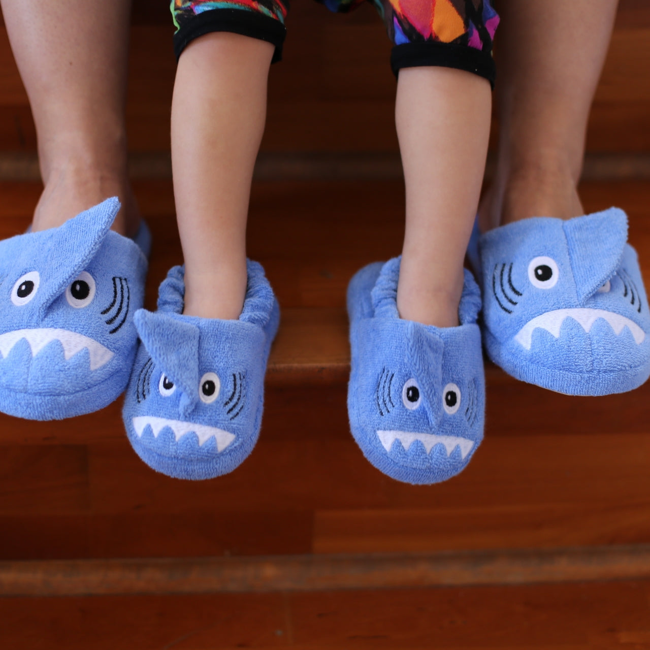 Shark Ages Cotton-Terry Slippers