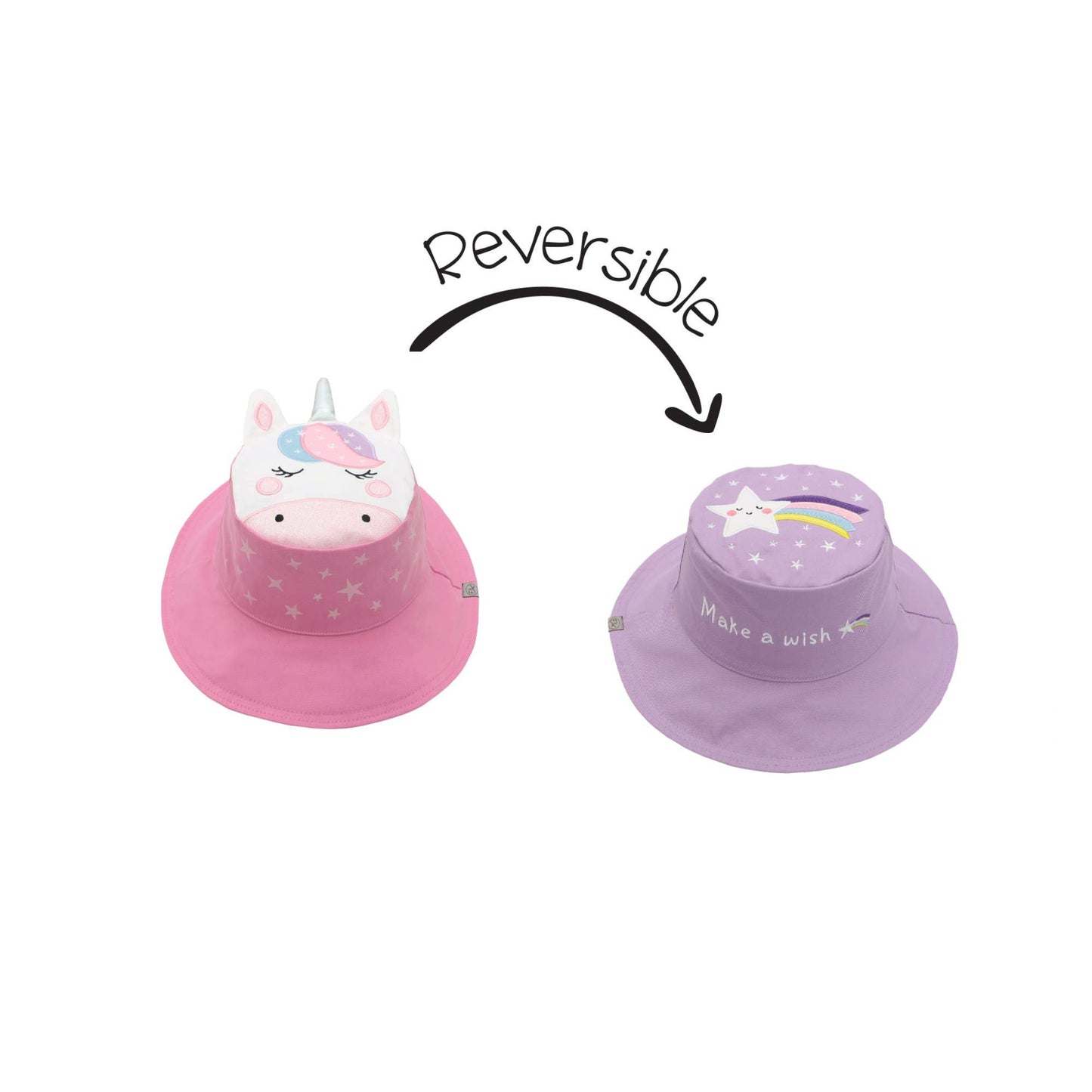 Kids UPF50+ Sun Hat - Unicorn/Star