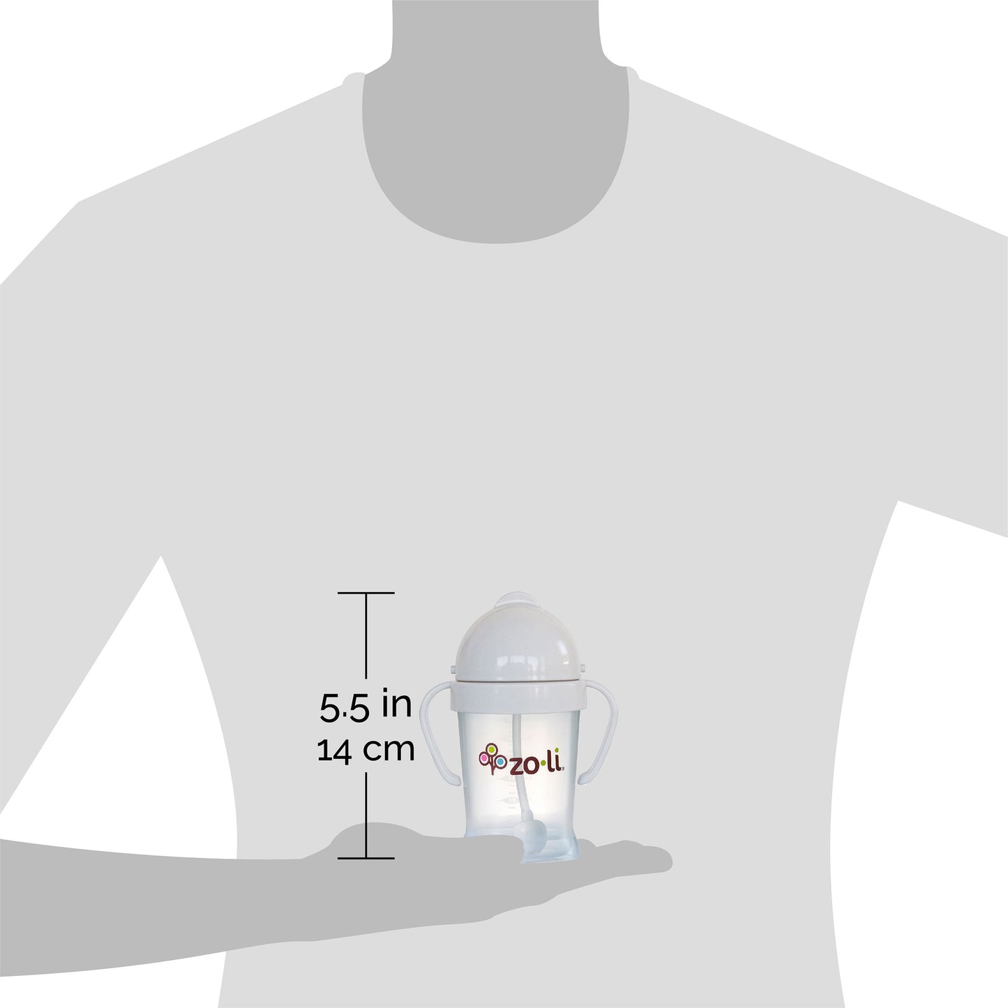 Bot weighted straw sippy cup - Ash Grey