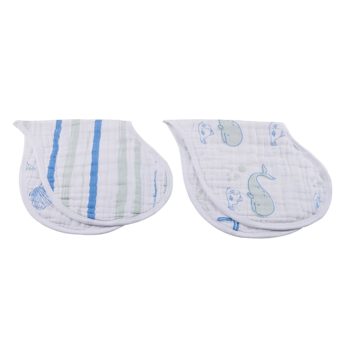 Ocean Heart Bibs Set of 2