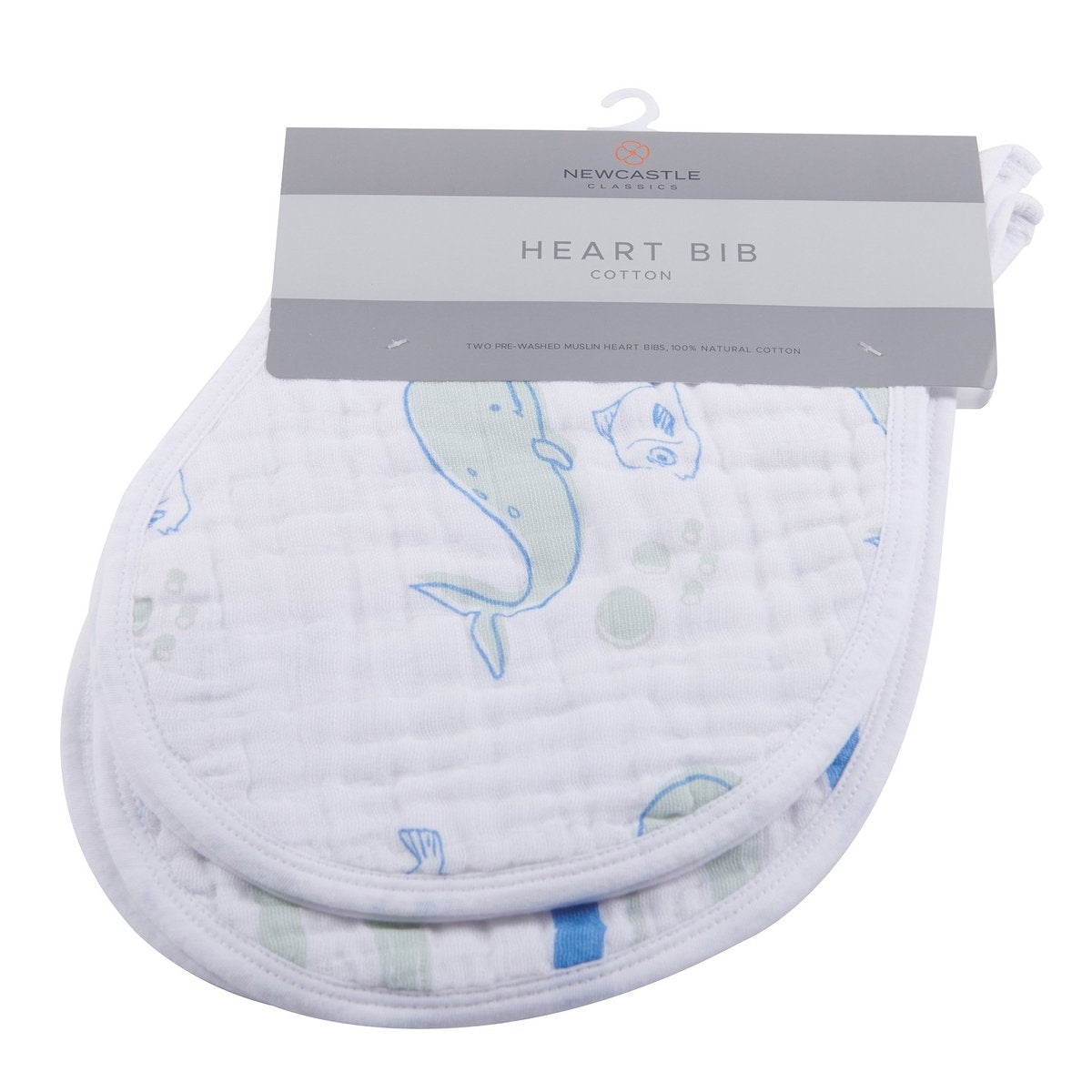 Ocean Heart Bibs Set of 2