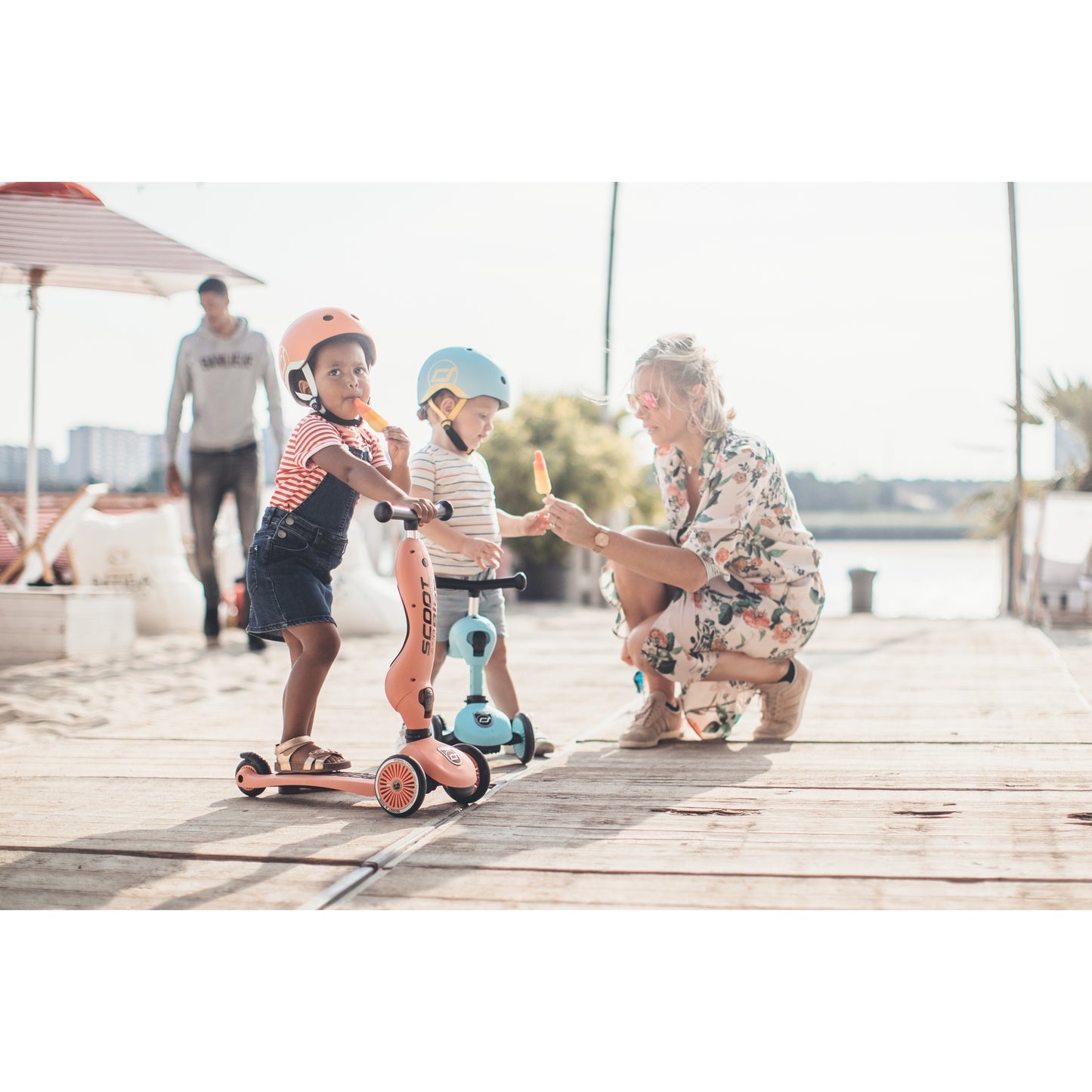Highwaykick 1 Convertible Scooter Peach