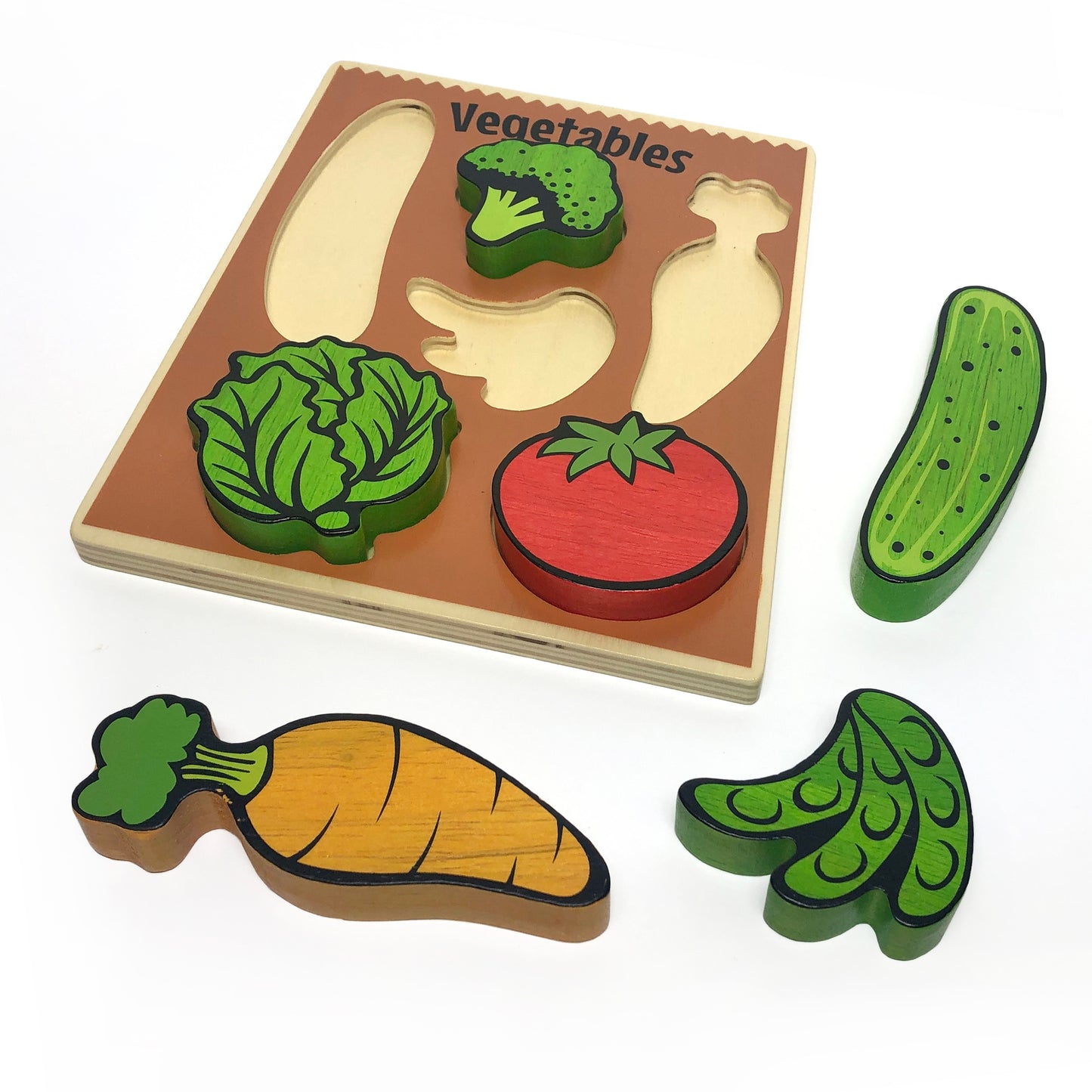 Food Puzzles 3-Pack - Chunky Pieces 6 piece Puzzles